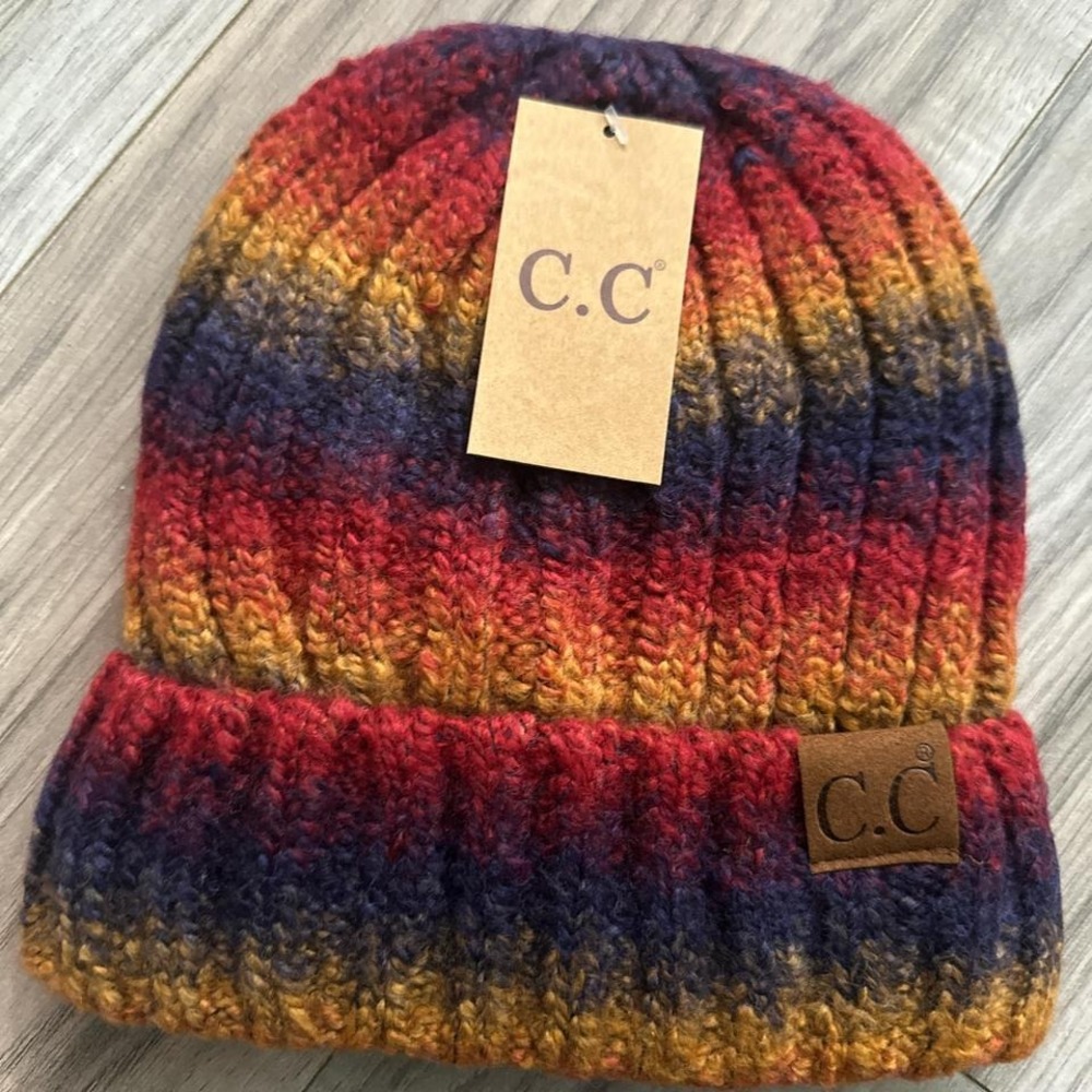 New CC Beanie Burgundy/Carmel‎ Super Soft Hat